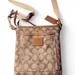 Coach Signature Brown Crossbody Bag